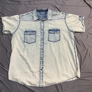 Calvin Klein acid washed short sleeved button down shirt 3XL
